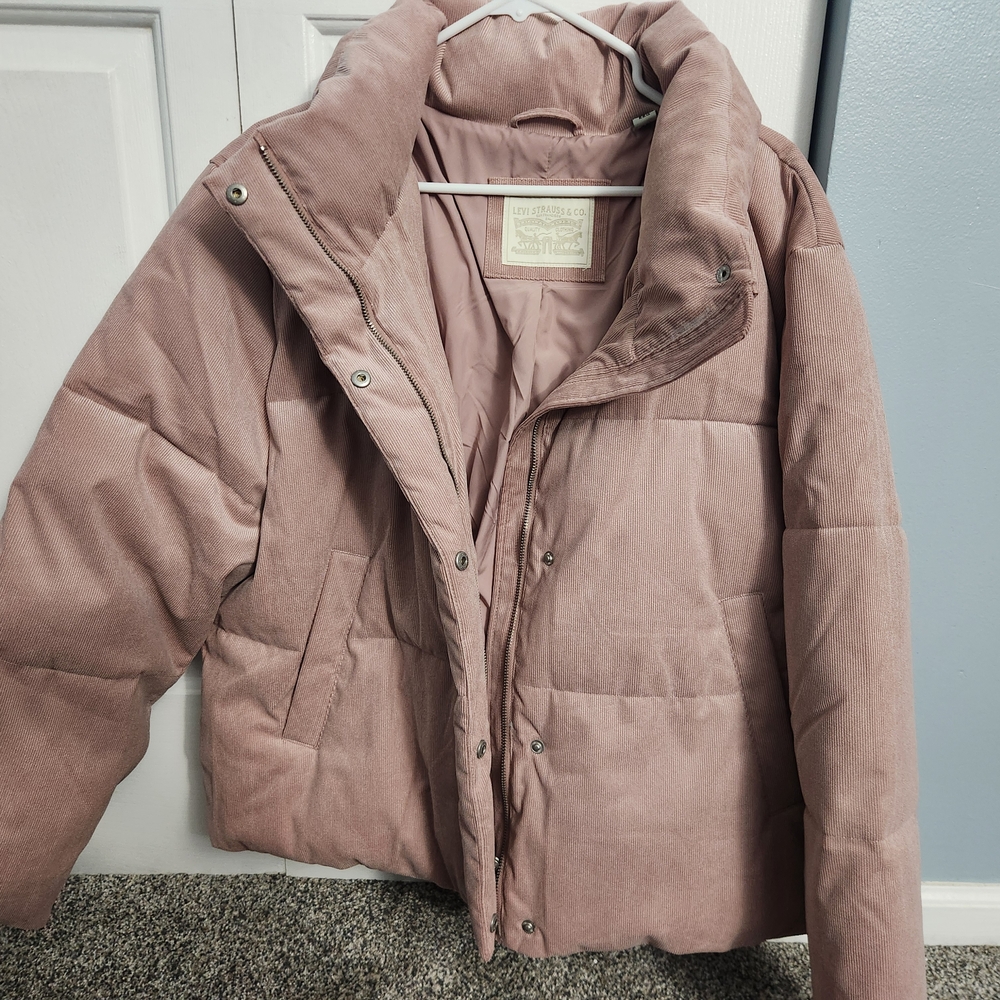 Levis Corduroy Pale Pink Puffer